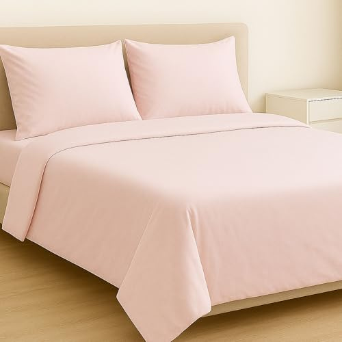 MAXIME MAISON - Parure de Lit 90x200 en Coton, Ensemble 3 Pièces (Drap Housse, Drap Plat, Taie d'oreiller) pour 1 Personne, Rafraîchissant, Made in Italy