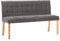 vidaXL Bank 140 cm Grau Samt Sitzbank mit Rückenlehne im Stepp-Design Polsterbank mit Samtbezug Flurbank Flurmöbel Sofa Couch Wohnzimmerbank