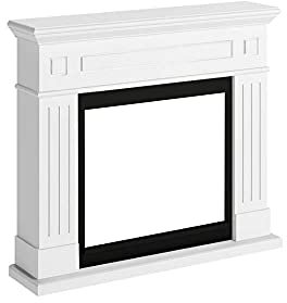 TAGU Camino Elettrico Larsen, Bianco Puro, Comandi a Distanza, Montaggio a Pavimento, Moderno, Vetro, Senza Ventilazione, Limitata Warranty