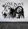 Wandaufkleber Bob Marley Löwe Zion Liebe Cannabis Zitat Abnehmbares Vinyl Poster Home Art Design Dekoration 57 * 75Cm