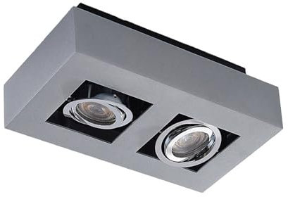 Arcchio Strahler Vince (Modern) in Alu aus Aluminium (2 flammig, GU10) - Deckenlampe Deckenleuchte Lampe Spot Flurleuchte