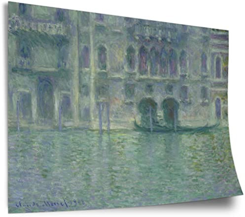 Printistico Poster Claude Monet - Palazzo da Mula, Venedig (1908) Kunstdruck ohne Rahmen, Wandbild - A4, A3, A2, A1, A0, XXL - Wohnzimmer, Schlafzimmer, Küche, Deko
