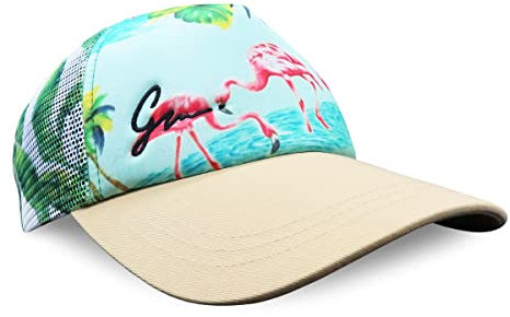 Grace Folly Trucker-Mütze aus Schaumstoff, Snapback-Mesh-Baseballkappe für Damen und Herren, Flamingo-Paradies, Einheitsgröße