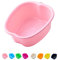 AXLOFO Large Spa Foot Bath Bowl, Sturdy Plastic Foot Soak Basin for Massage, Detox, Pedicure, Callus Removal (Pink)