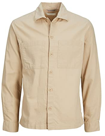 JACK & JONES Herren Freizeit Hemd JPRPETE Spring Comfort Fit XS- XXL, Größe:XL, Farbe:Sand Comfort FIT 12225685