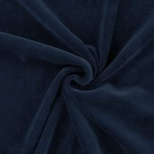 Nicky-NIKLAS-Stoff-Kuschelweich & wärmend-Decken, Pullover, Nicki, Nähen-230g/ Qm-50 cm Schritte-Meterware-ca. 155 cm breit-11 Farben (Jeansblau-208)