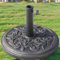 Meown Cast Iron Parasol Base – 9kg Decorative Garden Umbrella Stand with Adjustable Knob, Weatherproof Patio Parasol Holder for Outdoor Use, Decking & Lawn, Heavy Duty Floral Design