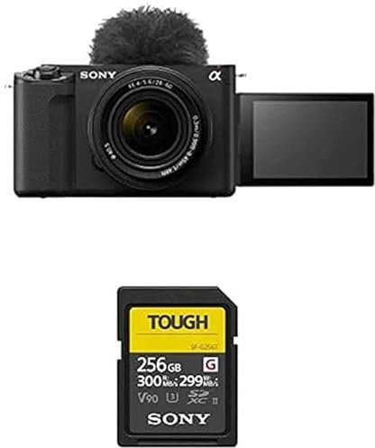 Sony ZV-E1 | Content Creation Vollformatkamera mit 28-60 mm Wechselobjektiv (kompakt und leicht, 4K60p, 12,2 Megapixel, 5 Achsen- und Digitale Stabilisierung) + SFG256T