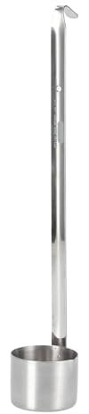 Stainless Steel Ladle, Wine Ladles Metal Soup Ladle with Long Handles Stainless Steel Wine Measuring Spoon Canning Ladle Oil Soup Spoon for Stirring Liquid((125ML)