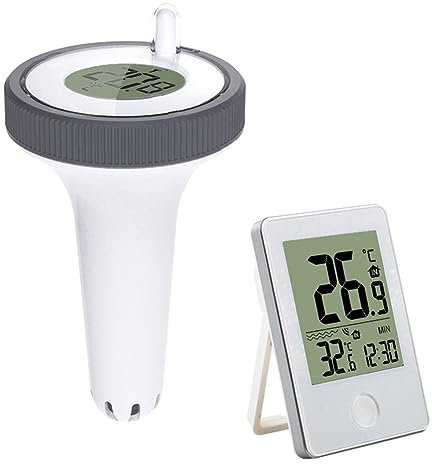 Giyofom Thermomètre de Piscine sans Flottant, Facile à Lire, Adapté Aux Piscines et Aquariums