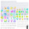 FUNSHOWCASE Alphabet Resin Shaker Moulds Kawaii Keychain Charm Large and Small Set Pack of 107 Silicone Trays Seal Films Precision Tip Applicator Bottle Kit Bundle