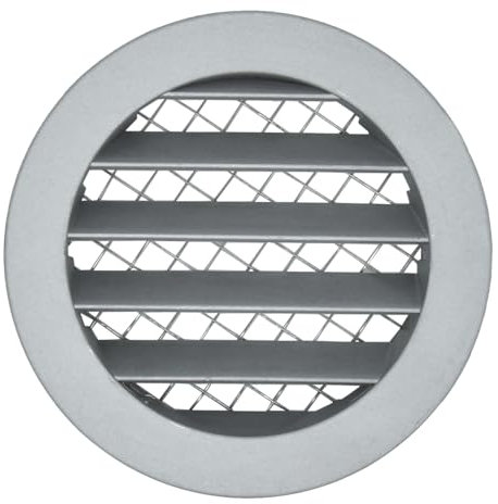 Aluminium Lüftungsgitter Abluftgitter Rund Alugitter mit Netz Ø 160 mm (Flansch Ø160)