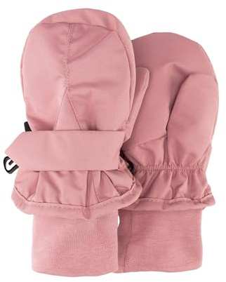 Sterntaler Rips Fäustling mit Daumen, wasserabweisend, mit elastischem Bündchen (Bio) und Klettverschluss - Mädchen Accessoires für Babys & Kleinkinder - warm und funktional - perlrosa, Gr. 3