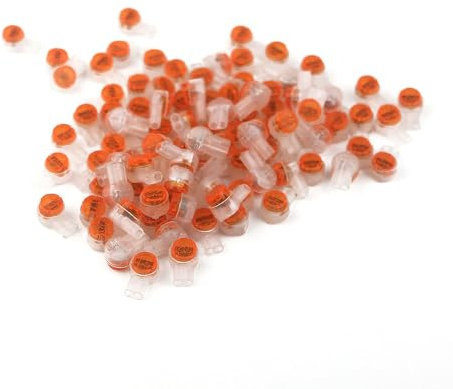 Yisanba 100 Pcs UY2 Insulated Crimp Connectors - Gel-Filled Splice Terminals for 0.4-0.9mm (26-19AWG) Cable, Phone, Data Wire
