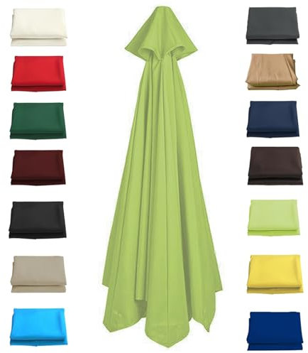 Rechange Toile De Parasol De Jardin 6/8 Baleines Auvent De Remplacement Pour Parasol Tissu De Rechange Pour Parapluie 2.0M/2.7M/3.0M, Housse De Rechange En Tissu Pour Parasol De Terrasse(Color:Grass G