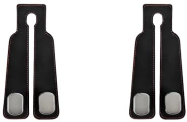 2 Pcs Car Seat Hooks for Headrest, Double Headrest Hooks Purse Holder & Mobile Phone Holder, Multifunctional Hook for Car Seat Back, Rear Seat Hanging Dual Hook for Handbags Purses and Bags (Black)