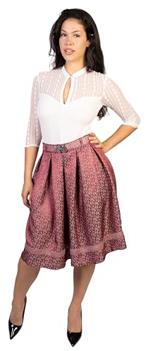Trachtl Giselle Faltenrock mit Gürtel Dirndl Rock Trachtenrock Oktoberfest RÖCKE Knielang Midi (Orginal TRACHTL) gr.34-44