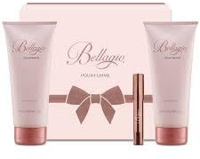 BELLAGIO | Coffret cadeau gel douche 200 ml + crème pour le corps 200 ml + parfum solide en stylo 3,2 ml, avec parfum d'agrumes