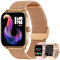Smartwatch Fitnessuhr Wasserdicht Schrittzähler Sportuhr: Smart Watch Damen 1.83” Touchscreen mit Telefonfunktion Pulsuhr SpO2 Herzfrequenz Schlafmonitor 100+ Sportmodi Fitness Uhren für Android iOS