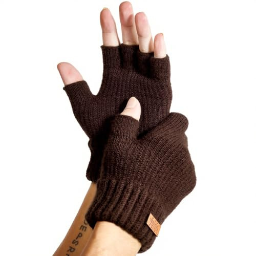 JYUYNY Fingerlose Handschuhe - Kaschmir Winter Warme Strick Handschuhe für Laufen, Radfahren, Fahren - Herren und Damen