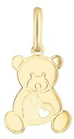 Amor Motivanhänger Gold 375/9ct Damen Anhänger, 1,6 cm, Gold, Bär, Kommt in Schmuck Geschenk Box, 2039183