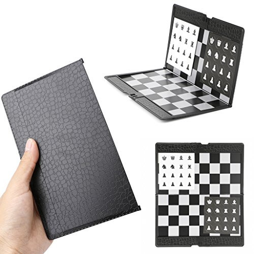 Pocket Folding International Chess Set Board Checkers Plane