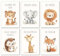LAVEMA Affirmationsposter Kinder | Bilder Kinderzimmer DIN A4 (21x30cm) Poster Set | Wanddeko Babyzimmer Deko | Affirmationsbilder | Wandposter Junge | Tierbilder | Wandbilder Tiere