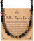 Jovivi Edelstein Herren Halskette Perlenkette Tigerauge Obsidian Hämatit Natürliche Edelstein Heilsteine Kette Damen Männer Kristallkette Amulett Spirituelle Geschenk