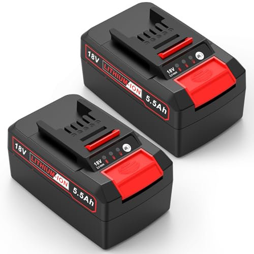 KEATFE 2-Packs 5500mAh Battery for Einhell Power X-Change 18V Tools, 5.5Ah Li-ion Battery Replacement Compatible With Einhell PXC Power Tools And Garden Machines