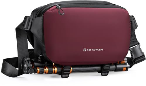K&F Concept Camera Sling Bag, Camera Bag for DSLR and Lenses, Single Shoulder Camera Case Crossbody Bag with Tripod Holder for SLR Canon Sony Nikon Drone