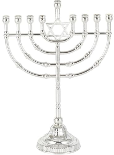Uzztfa Chanukka-Menora-kerzenhalter, 9-Armiger Menora-kerzenständer, Kerzenständer Für Chanukka-Feiertage, Abendessen, Party, Tischdekoration
