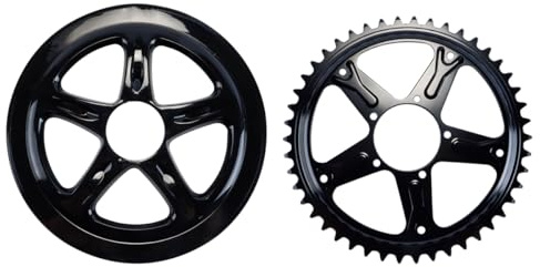 Alide Platos para bicicleta eléctrica, plato de 46 dientes para kit de motor central BBS01B y BBS02B, repuestos para bicicletas eléctricas