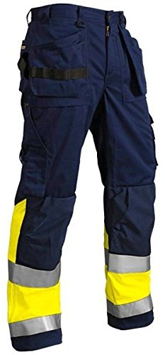 Blaklader 15291860 Hose mit hoher Sichtbarkeit, Marineblau/Gelb, grootte D100