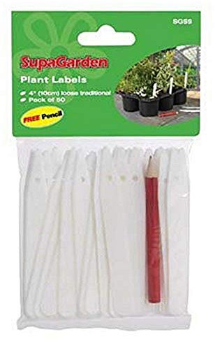 Plant Label Flower Label Kit SupaGarden Plant Labels & Pencil (Pack of 50) 6