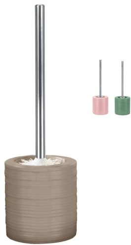 KW Luxury Ceramic/Porcelain/Stoneware Toilet Brush and Holder (Latte Biege)