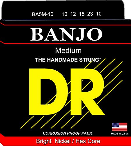 Dr Strings BA510 10–23 10 Handmade Original-String Banjo String Set