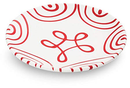 GMUNDNER KERAMIK Unterteller für Kaffeetasse, Durchmesser: 15 cm, Rotgeflammt, handgemachte Keramik aus Österreich