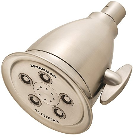 Speakman S-2005-HB-BN Hotel Anystream High Pressure 2.5 GPM Adjustable Shower Head, Brushed Nickel