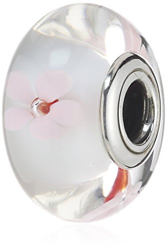 PANDORA Damen-Charm 925 Sterling Silber Kirschblüten Muranoglas weiß 790947
