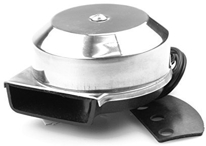 wellenshop Signalhorn elektrisch, Edelstahl 90-95 dB, 12 V, Hupe Boot Oldtimer Horn Bootsfanfare Bootshupe Signalhorn Nebelhorn