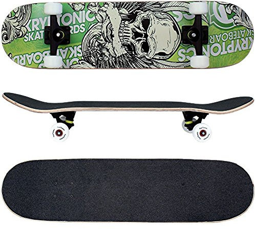 FunTomia Skateboard mit ABEC-9 Kugellager Rollenhärte 100A und 100% 7-lagigem kanadisches Ahornholz Skate Board mit Kicktail