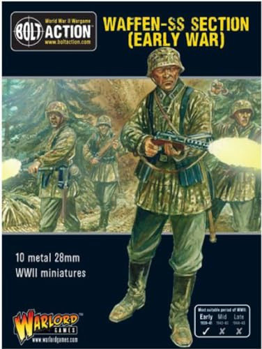 Warlord Games German Army Early War Waffen-SS Squad - 28mm Scale Metal Miniatures for Bolt Action Highly Detailed World War 2 Miniatures