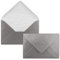 50 Briefumschläge Silber Metallic Glänzend - DIN C6 - gefüttert mit weißem Seidenpapier - 90 g/m² - 11,4 x 16,2 cm - Nassklebung - NEUSER PAPIER