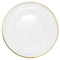 Ms Lovely Clear Glass Charger 13 Inch Dinner Plate With 0.5 CM Metallic Rim - Set of 4 - Gold