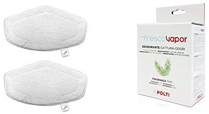 Polti PAEU0332 Kit 2 Panni per Spazzola Vaporforce & PAEU0285 Frescovapor Deodorante Cattura Odori per Vaporetto