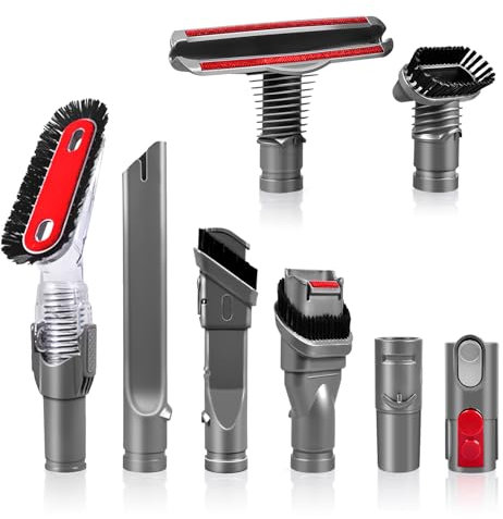KEEPOW Juego de accesorios de cepillo para Dyson V7 V8 V10 V11 V15 SV10 SV11, boquilla de suelo, kit de repuesto para aspiradora Dyson DC33 DC35 DC62 DC29 DC34 DC19 8 piezas de repuesto para