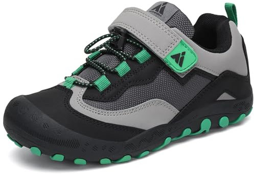 Mishansha Niños Zapatillas de Senderismo Transpirable Antideslizante Zapatos para Correr Unisex Calzado Deportivo Exterior, Tinta Negro 28 EU