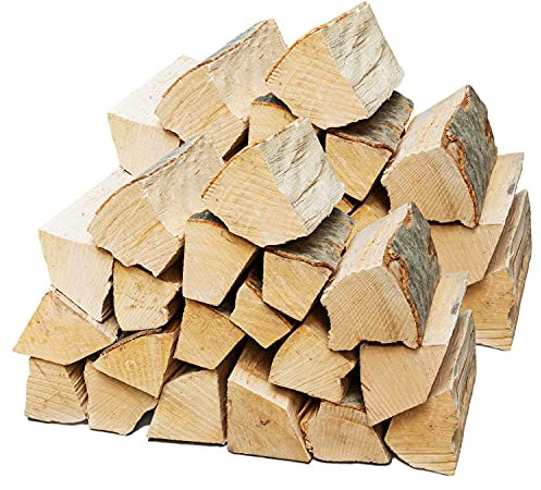 Flameup Brennholz Buche, Kaminholz mit Rinde, Buchenholz, Feuerholz für Ofen, Kamin, Kaminofen, Feuerschale, Grill, Holzscheite 25 cm, getrocknet, Menge:40 kg