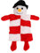 com-four® Hundespielzeug Schneemann - weiches Kauspielzeug - Quietschspielzeug-Puppe aus Plüsch - Heimtierbedarf Beißspielzeug - 9 Quietschstellen (1 Stück - Kleid - Schneemann)
