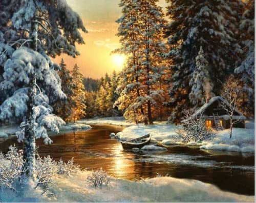 YJPZZG 2000 Stück Holzpuzzle Winter Landschaftspuzzle FüR Erwachsene Holzpuzzle 3D-Puzzle Moderne Wohndekorationen Fertige Größe 99×70cm